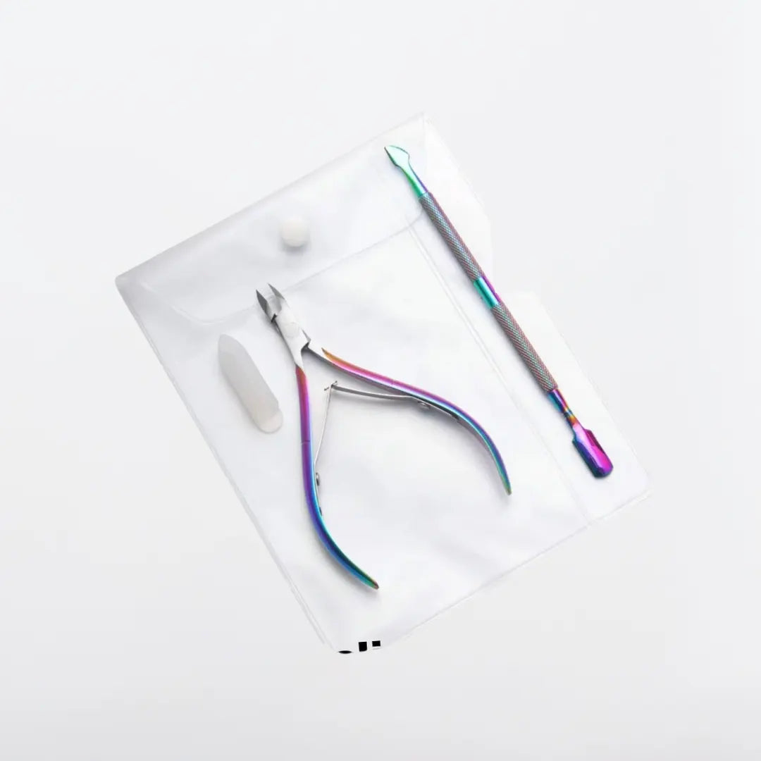 Cuticle Nipper and Pusher (Rainbow)