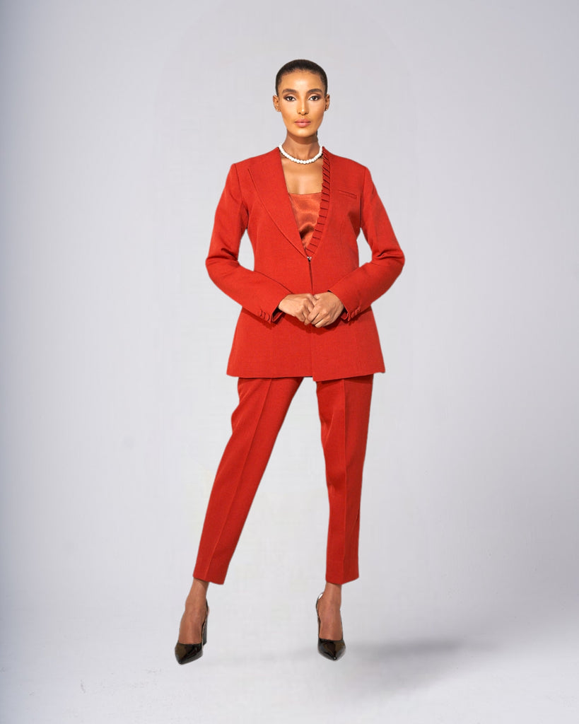 Jiaou-Feminino Office Lady Slim Fitting Suit Set, J23x-07, Escala