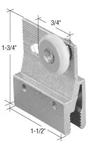 3/4" Sliding Shower Door Roller and Bracket