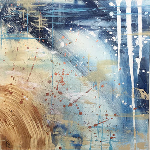 “Beach Breeze”-Abstract Original Art - Krystlesaurus 