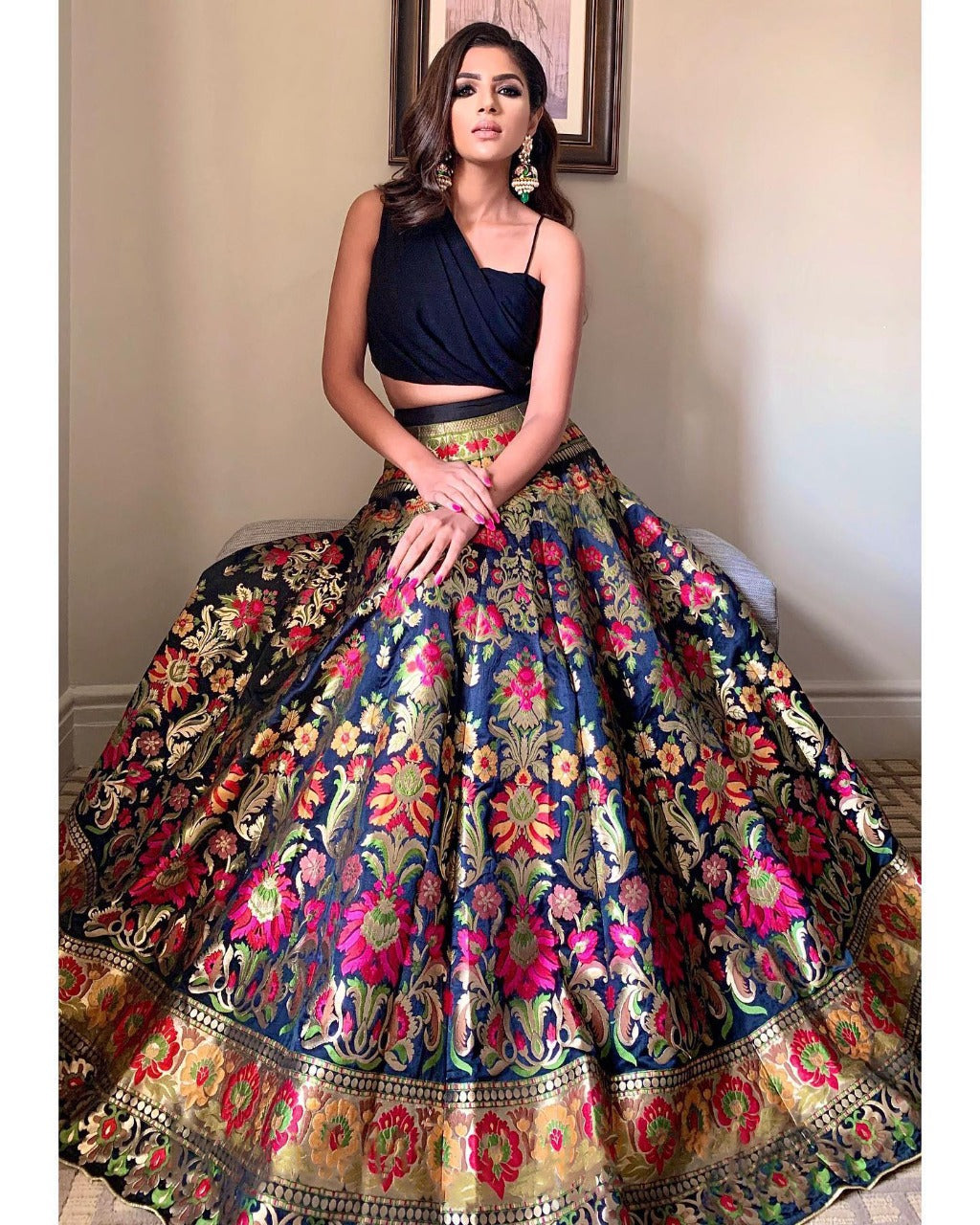 Indian Designer Lehenga - Indian Stylish Lehenga Choli Set for Bridal –  INDIASPOPUP.COM | Green lehenga, Casual blouse designs, Stylish dress  designs