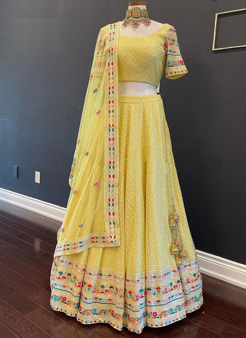 stylish lehenga for haldi ceremony