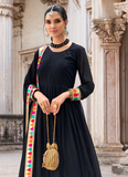 Black Color Georgette Embroidery Work Anarkali Salwar Suit