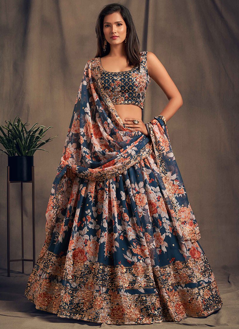 Buy Blue Embroidered Umbrella Lehenga online This Blue color Wedding umbrella  lehenga for Women com… | Lehenga designs, Designer lehenga choli, Lehenga  choli online