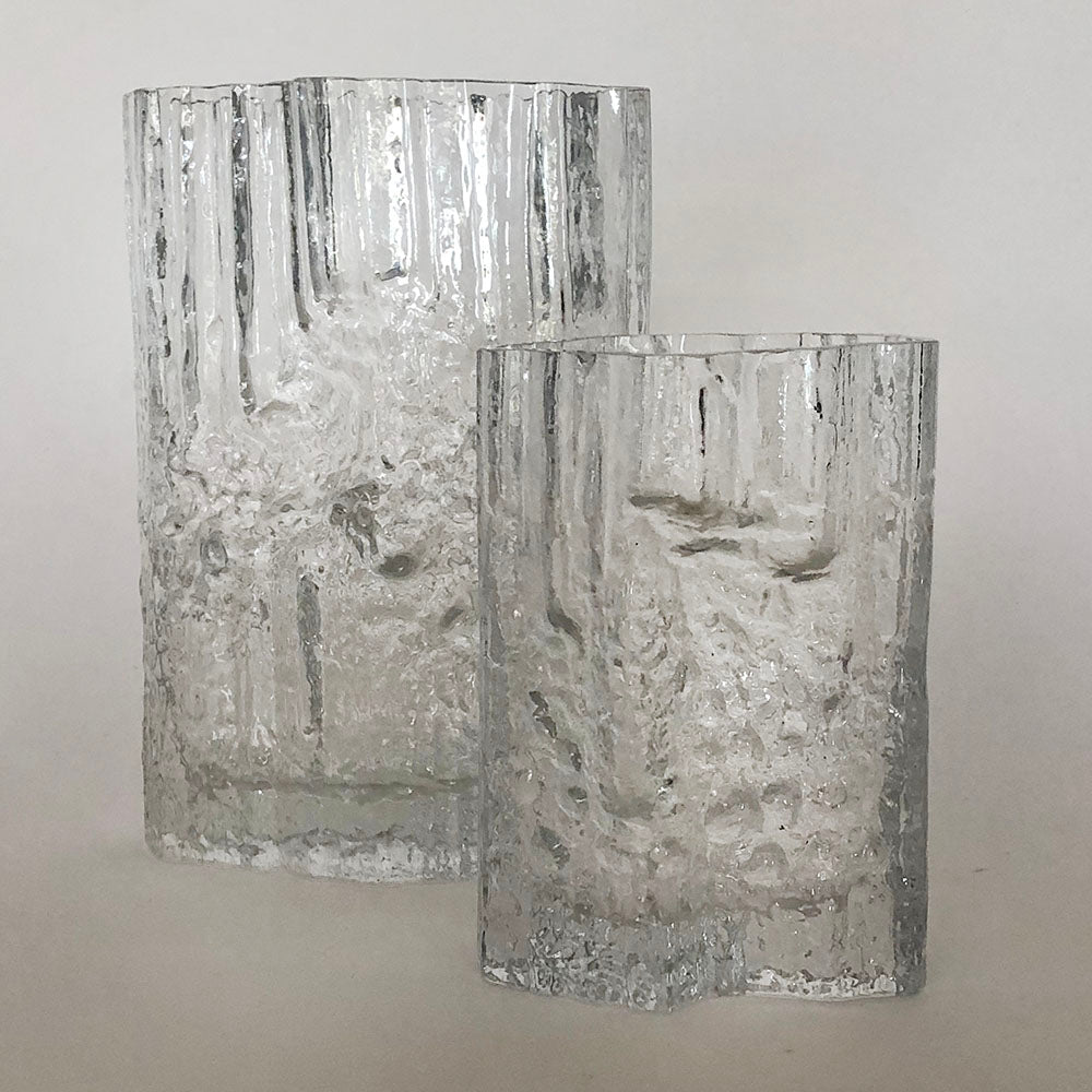 Tapio Wirkkala for Iittalla Finland, Pair of Glass Vases, c1960