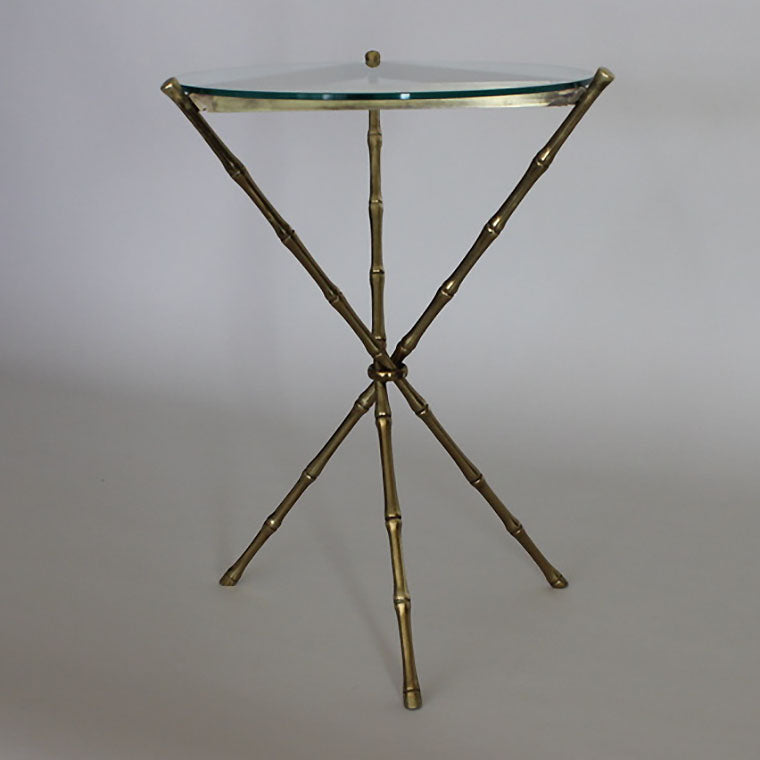 Serving Tray in Brass, Faux Bamboo & Black Laminate from Maison Bagues,  France, 1960s for sale at Pamono