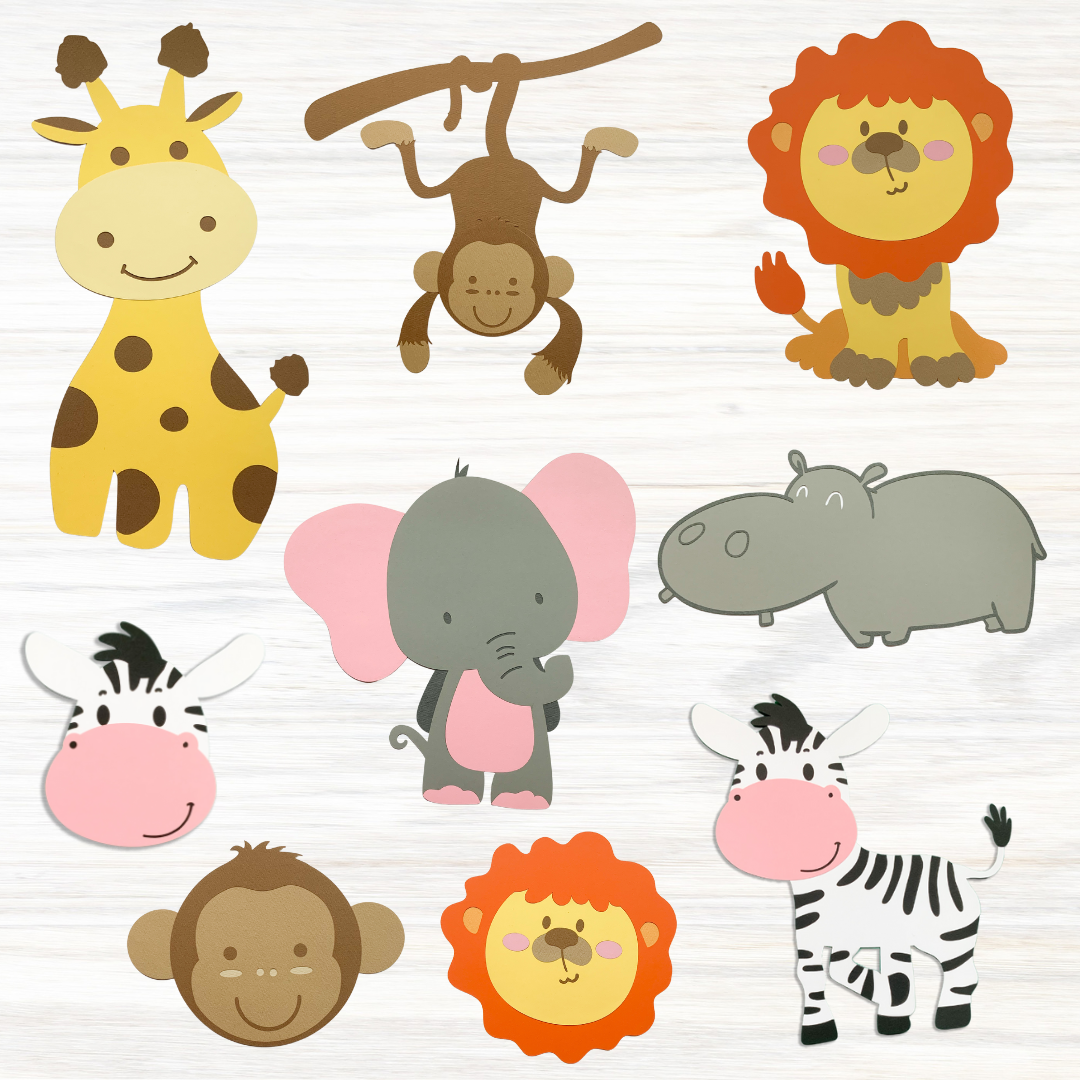 Pinfliers Jungle/Safari Theme Birthday Party Paper Big Cutout for Back