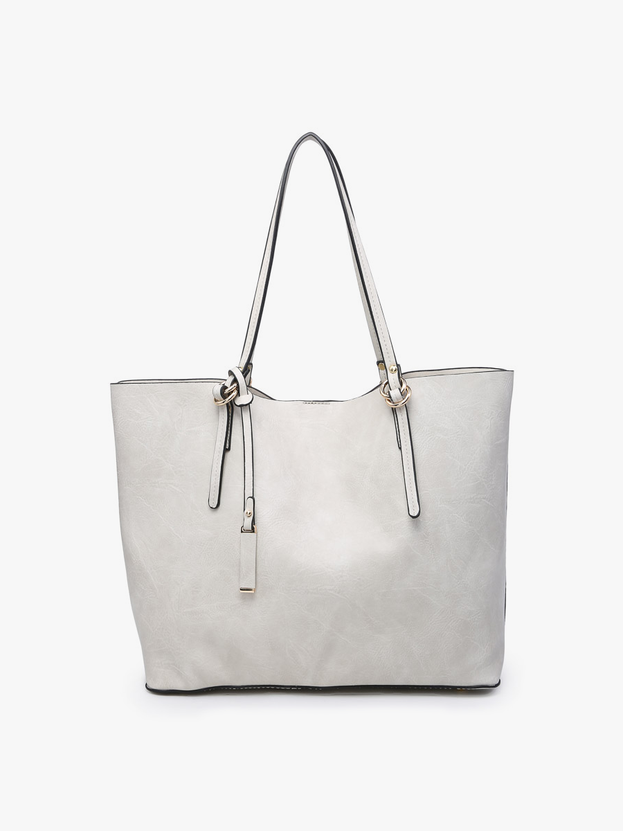 Iris Monogrammable 2-in-1 Tote Bag: Ivory