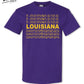 Louisiana State University College Gameday Tees Louisiana Round Neck Unisex T-Shirt Collection Premium High-Quality Game Day LSU Shirts Shop Gameday Tees Louisiana State University NCAA Collection Image Purple Short Sleeve Tees