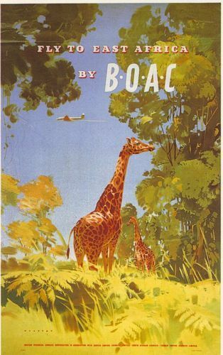 1951 BOAC Flights to East Africa A3 / A2 Print