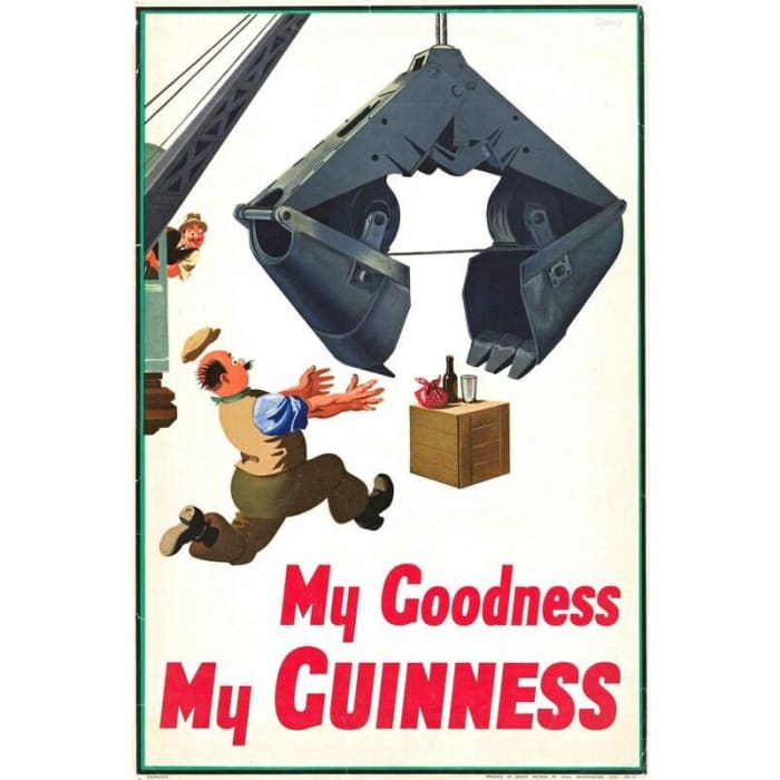 Vintage Guinness My Goodness Advertisement Poster Print Vintage Poster Shop Uk 