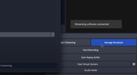 Manage OBS broadcast settings