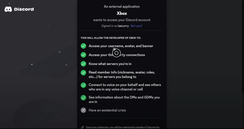 Giving Discord authentication