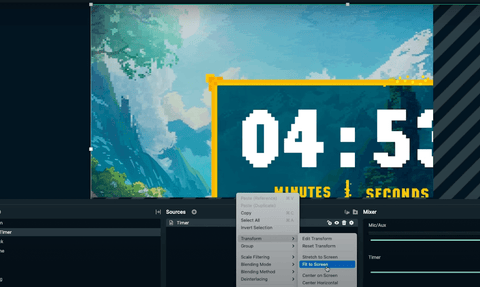 Fit-to-Screen setting for Countdown Timer