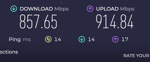 Speed Test Upload and Download Speeds