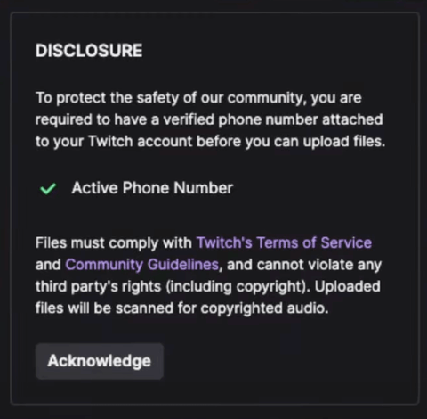 Twitch Disclosure