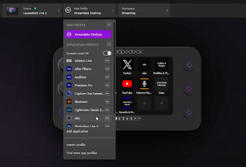 Loupedeck Software Profiles