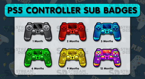 All 6 PS5 Controller Sub Badges