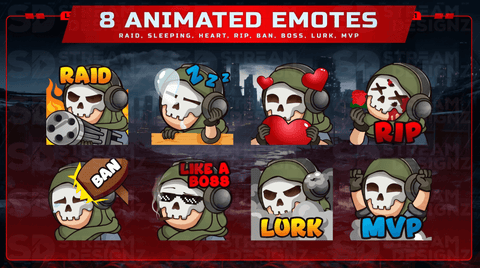 8 Animated Emotes from Loadout Package