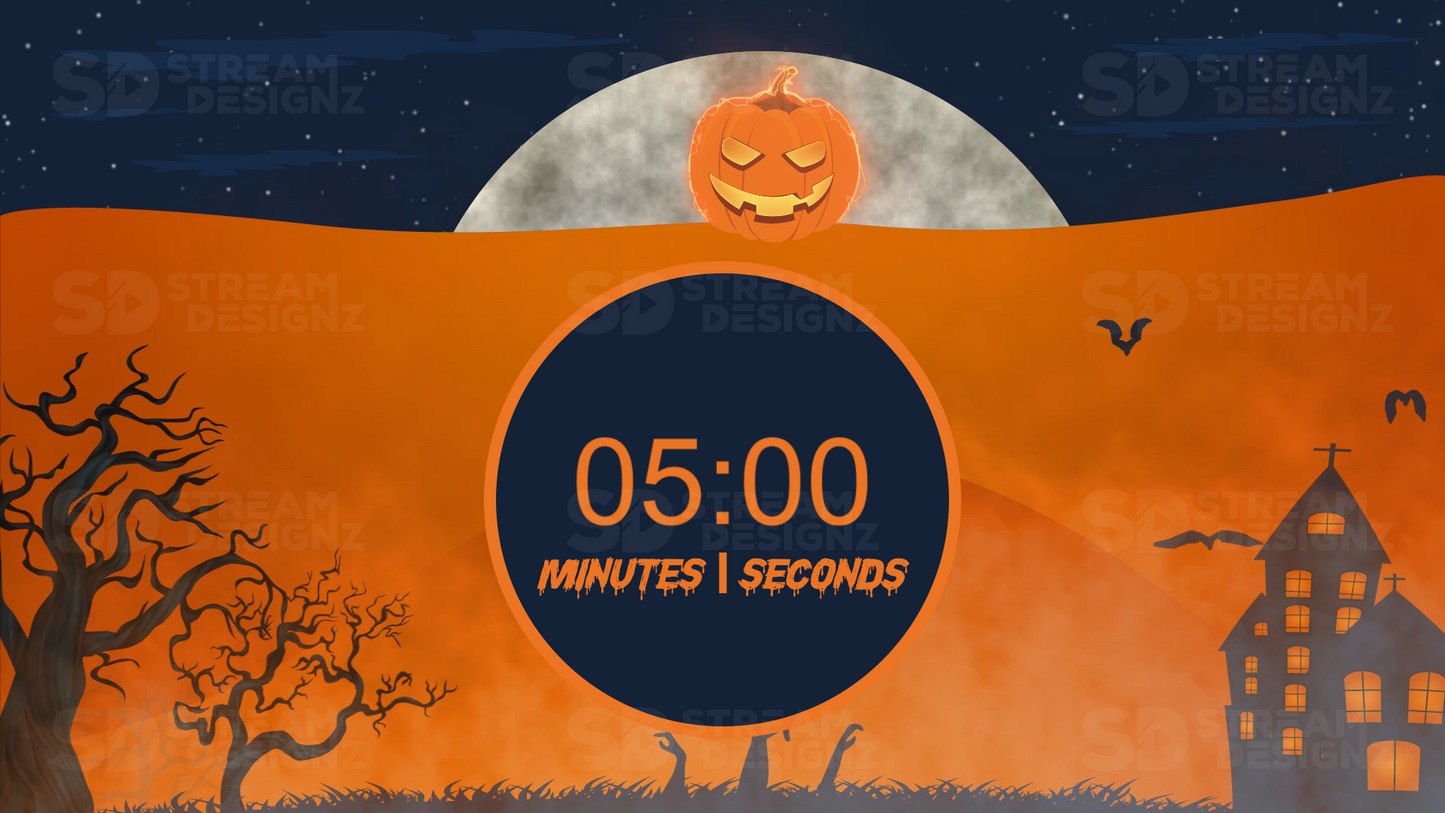 Halloween Overlays Stream Countdown Timer Spooky Szn Stream Designz