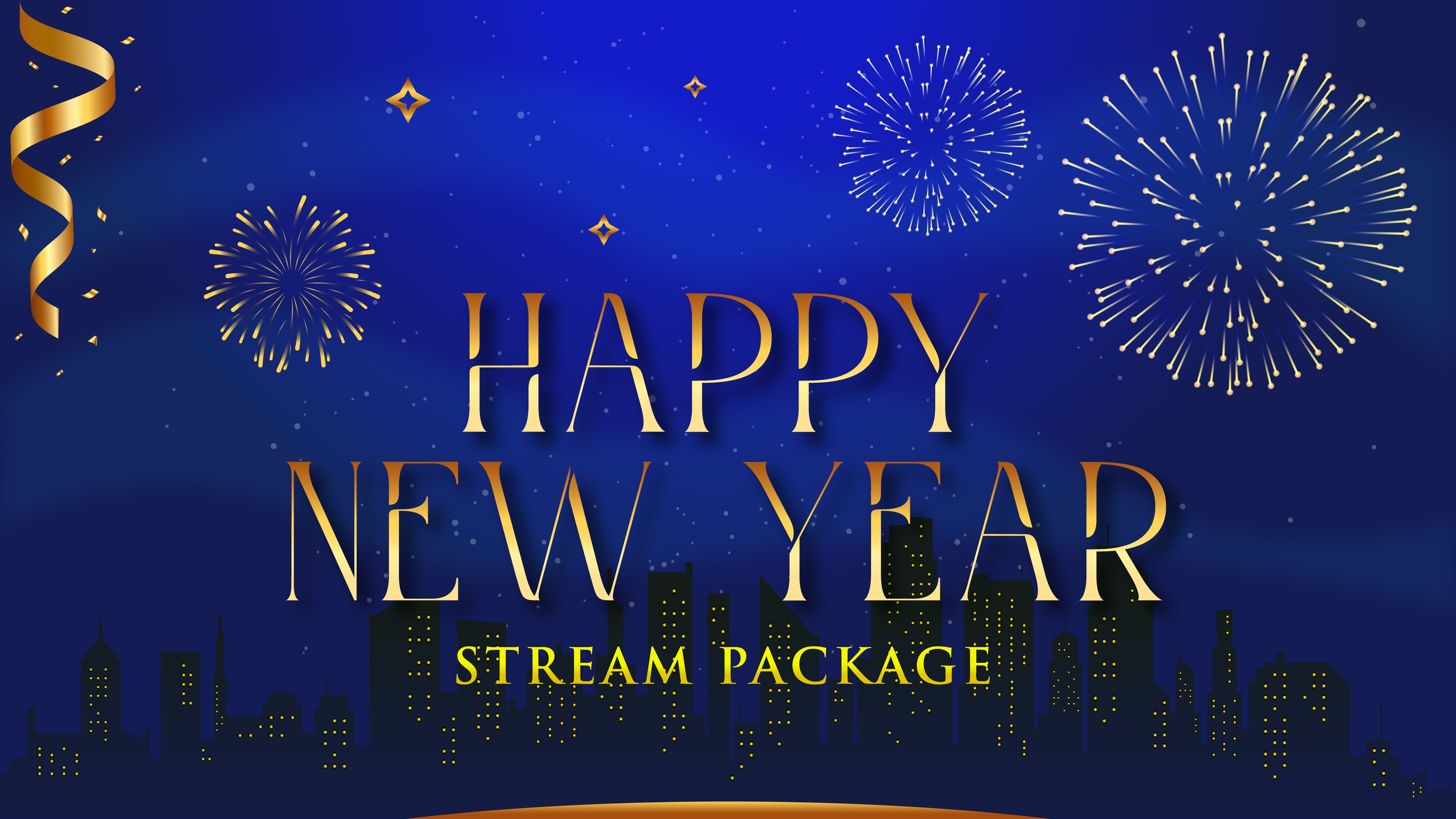 New Years Stream Overlay Package - Happy New Year | Stream Designz