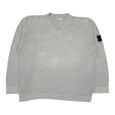 90sVintage Stone Island henley neck knit-