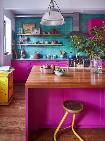 Kitchen Inspiration with Magenta Colours