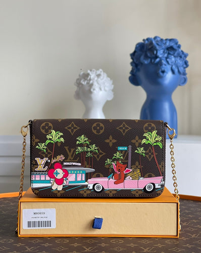 Louis Vuitton Felicie Pochette Monogram Vivienne Myosotis Blue