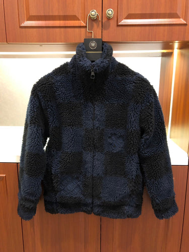 Louis Vuitton Men's S LV x Nigo Jacquared Damier Fleece Blouson Zip Jacket