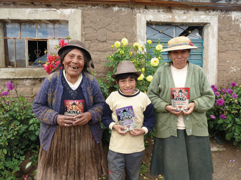 Three generations of quinoa farmers from Peru, who have worked closely with Quinola for a long time.