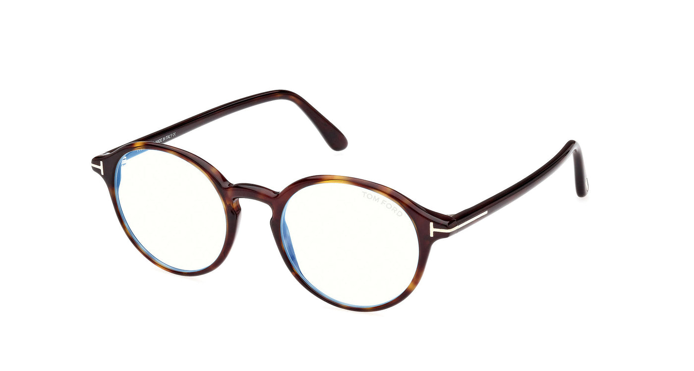 Tom Ford TF5867-B Blue Light Round Glasses | Fashion Eyewear AU