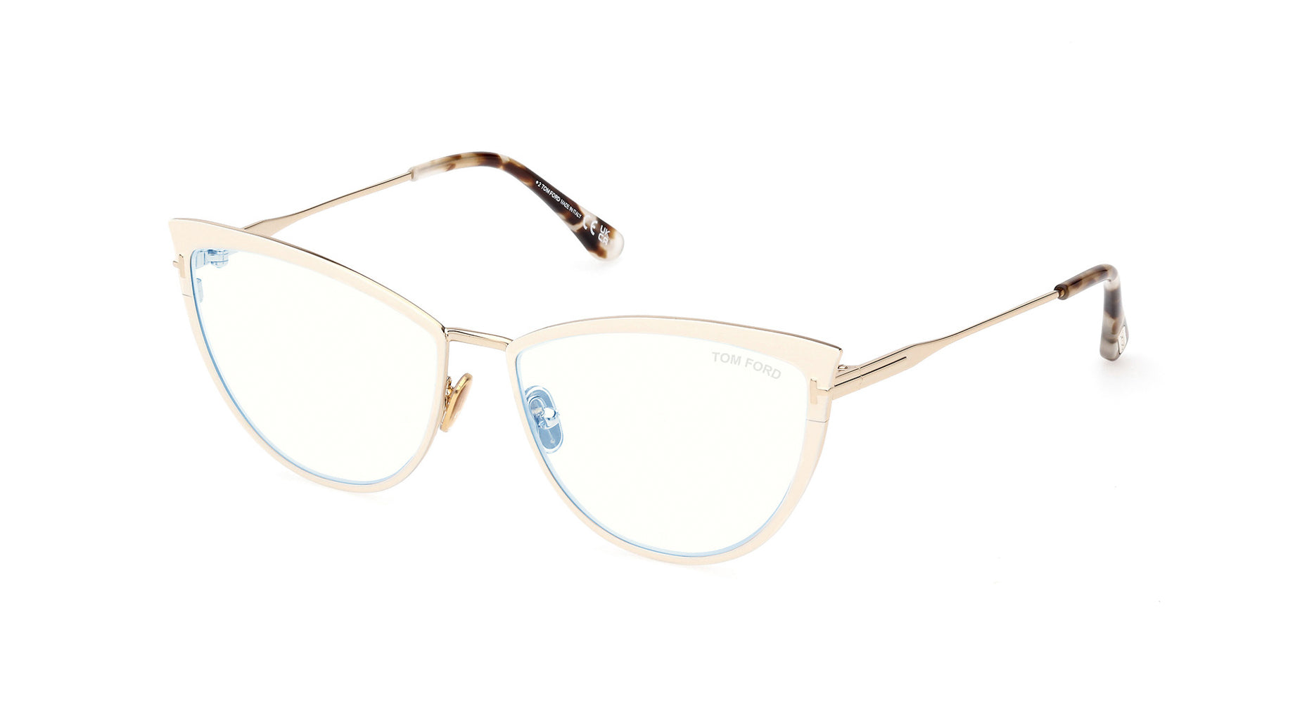 Tom Ford TF5877-B Blue Light Cat Eye Glasses | Fashion Eyewear