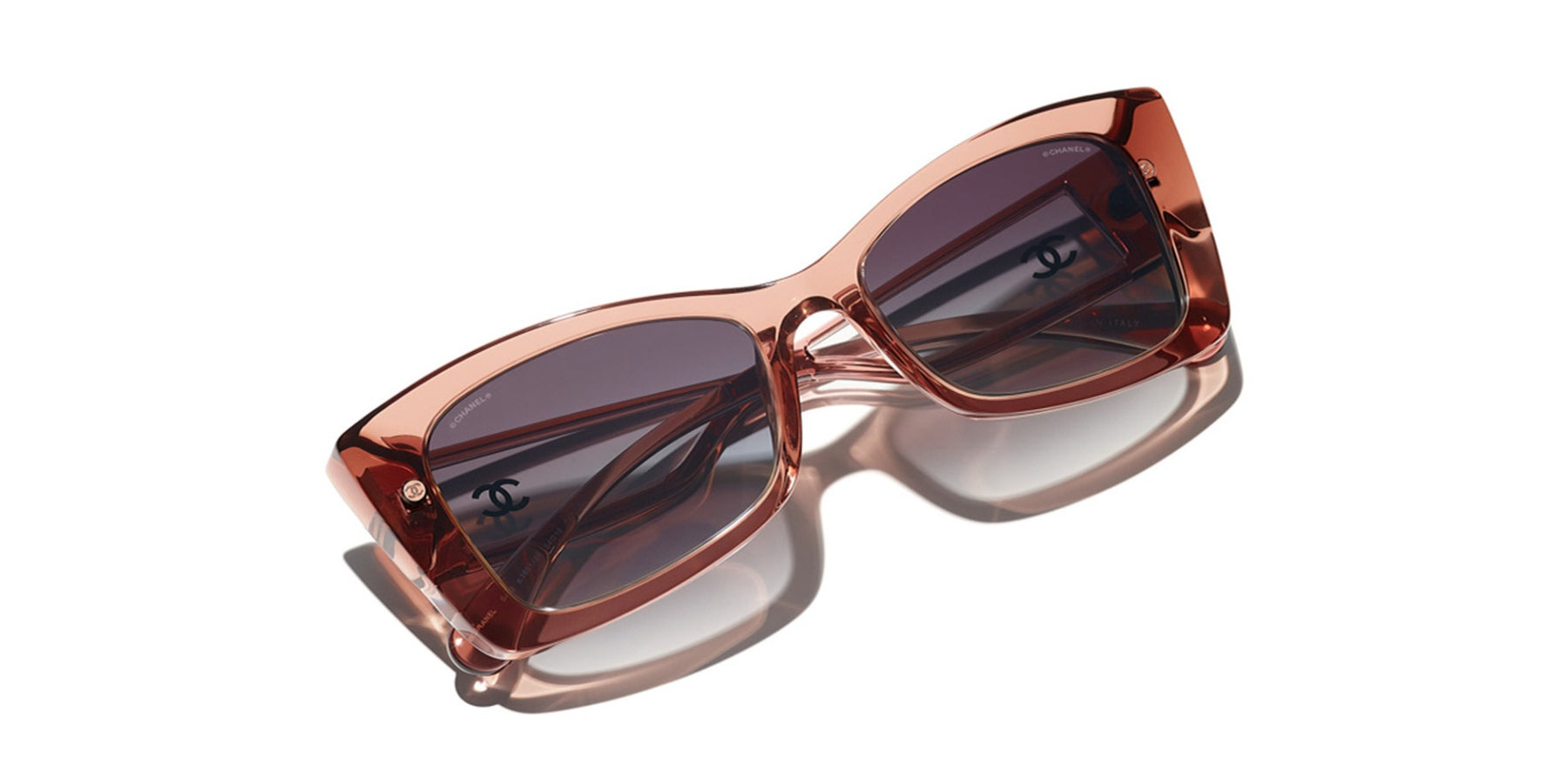 Chanel, Pink Rectangular Chanel Sunglasses 2021 Acetate Joli Closet