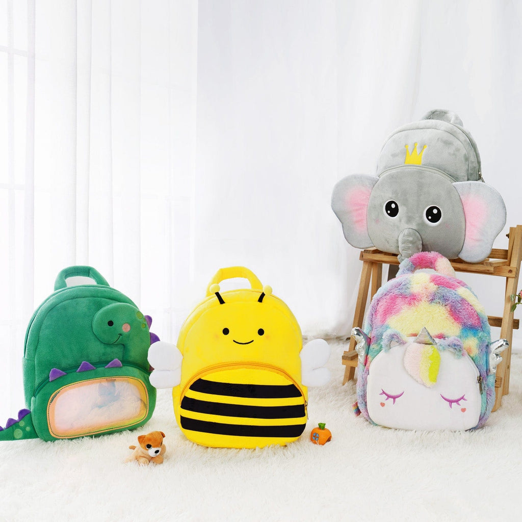 OUOZZZ Personalized Animal Plush Rag Backpack
