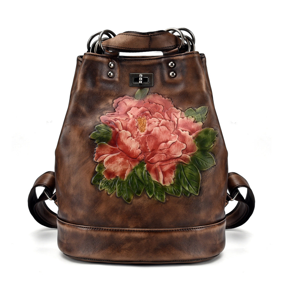 Retro Leather Backpack - Trendy Bags n Blings 