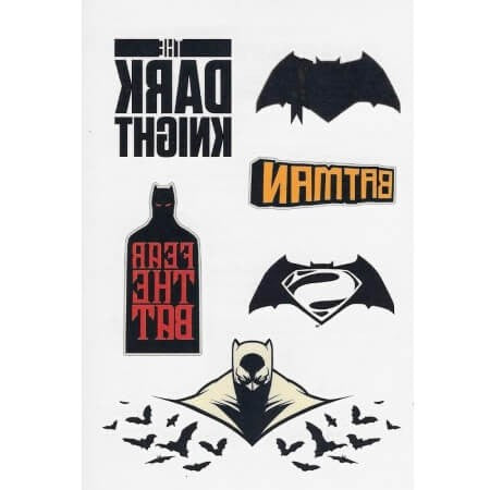 12 Tatouages Batman & Superman 2 planches de tattoos des 2 Super Héros –  Tattoo Sticker - Tattoo Kids