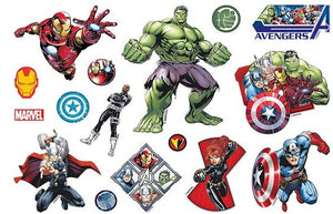Planche de tatouages temporaires Avengers Marvel 15cm