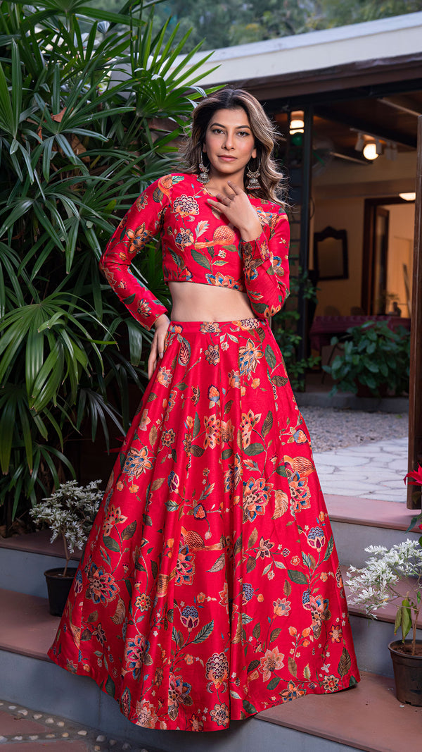 LENA Floral Off-the-Shoulder Lehenga Top | HARLEEN KAUR – HarleenKaur