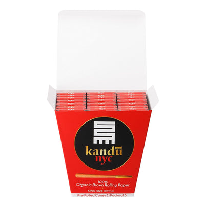 Kandu NYC King Size Pre Rolled Cones, Display Box 21 Count with 3 Cones Each_4