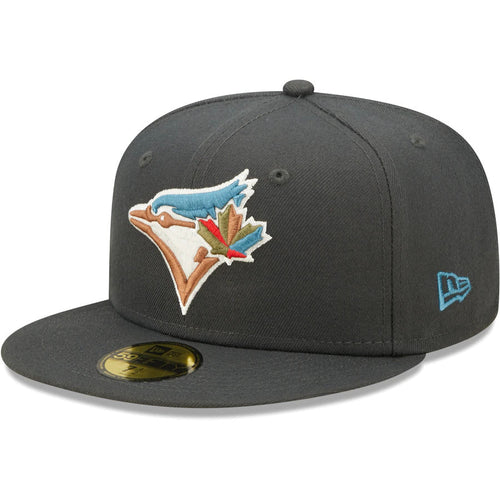 Toronto Blue Jays New Era 59FIFTY 5950 Fitted Cap Hat Black Crown/Visor Sky Blue TLogo 6 7/8