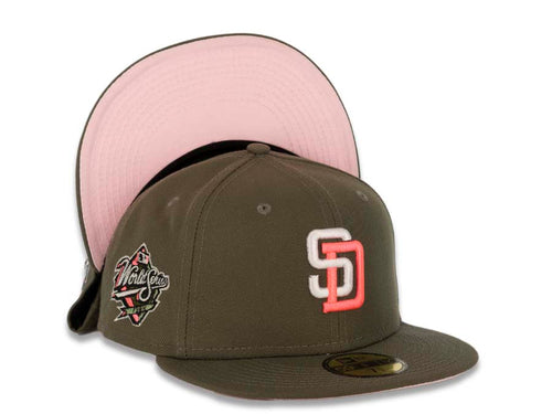 San Diego Padres (SLAM Diego) Petco Park New Era 59FIFTY Fitted Hat (Chrome White Walnut Green Under BRIM) 7 3/4