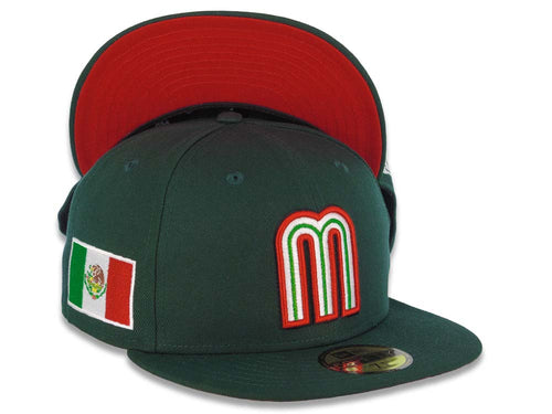 Mexico Baseball New Era Youth 2017 World Baseball Classic 59FIFTY Fitted Hat  - Green/Red