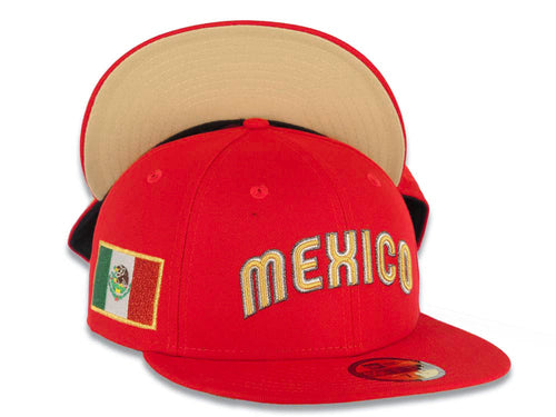 Mexico World Baseball Classic Away Red/Green New Era 59FIFTY Fitted Hat 7 1/8