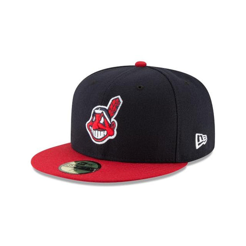 New Era Cleveland Indians Chief Wahoo Black/White 59FIFTY Fitted Hat