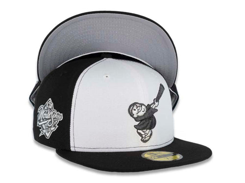 San Diego Padres New Era MLB 59FIFTY 5950 Fitted Cap Hat Black Crown/Visor Metallic Gold Pacific Coast League PCL S Logo Black UV 7 5/8