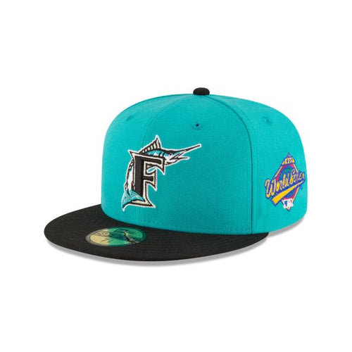 Miami Marlins Black and Blue 47 Brand Strap back Hat