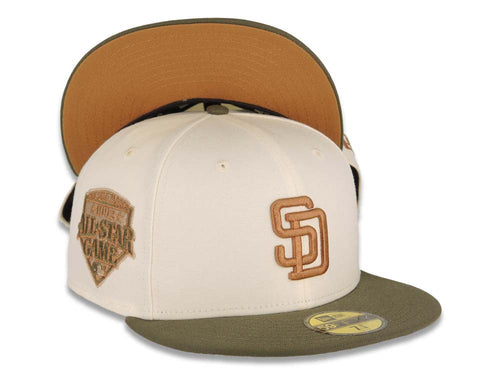 San Diego Padres MLB Fitted Cap Hat Navy Blue Crown/Visor Red S Pacific Coast League Logo 7 1/2