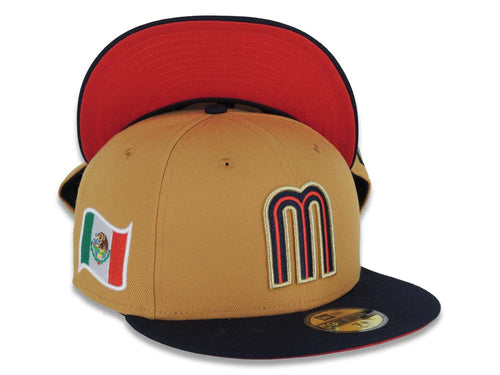 New Era Mens Mexico WBC World Baseball Classic 59Fifty Fitted Hat 70774841  Cardinal Blue/Navy, Grey Undervisor