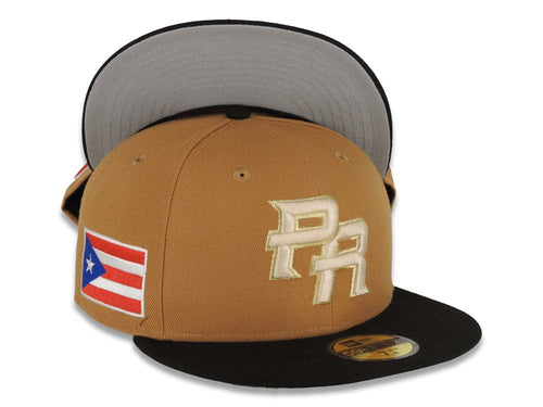 New Era Mens Puerto Rico Wbc World Baseball Classic 59FIFTY Fitted Hat 70773972 White/Royal Blue, Grey Undervisor 7 3/8