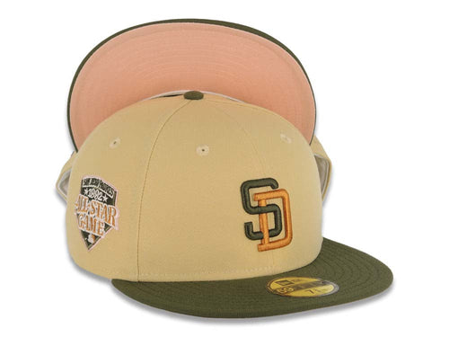 New Era 59FIFTY San Diego Padres Cooperstown Team Landscape Fitted Hat Vegas Gold Gray